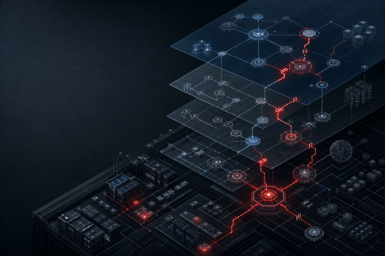 Featured image about MCP security in an offensive security context, showing a visual trust map with connectors, trust boundaries, and attack paths between agents, tools, and servers.