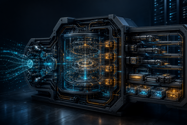 Featured image about an autonomous pentest agent, represented as a layered technical apparatus that turns reconnaissance into hypotheses, controlled actions, and auditable evidence.
